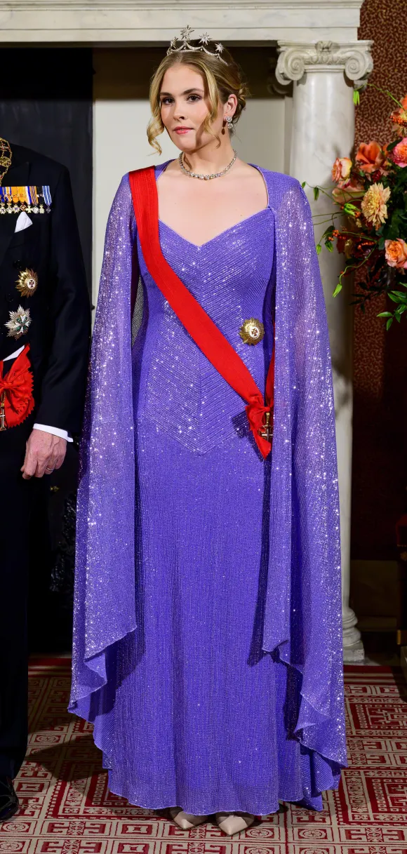 Princess Amalia looked stunning in a purple gown
