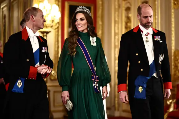 Princess Kate and Prince William at the state banquet.