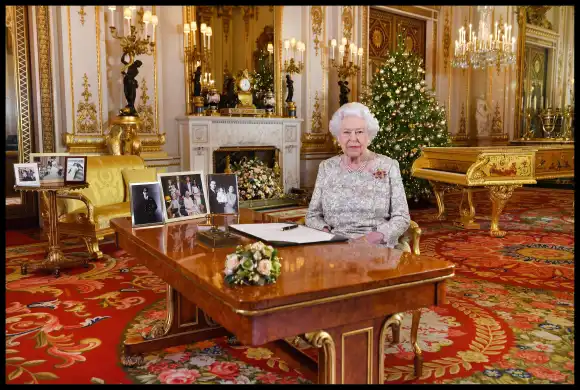 12 12 2018 London United Kingdom Queen s Christmas broadcast Queen Elizabeth II after she reco