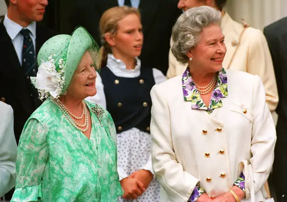 Queen Mum and Queen Elizabeth II.