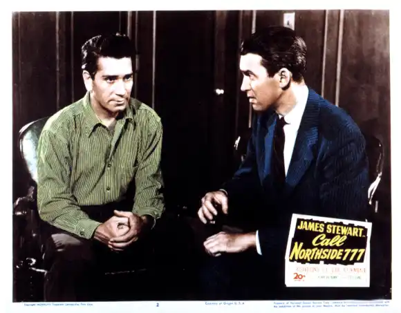 Richard Conte, James Stewart in 'Call Northside 777'