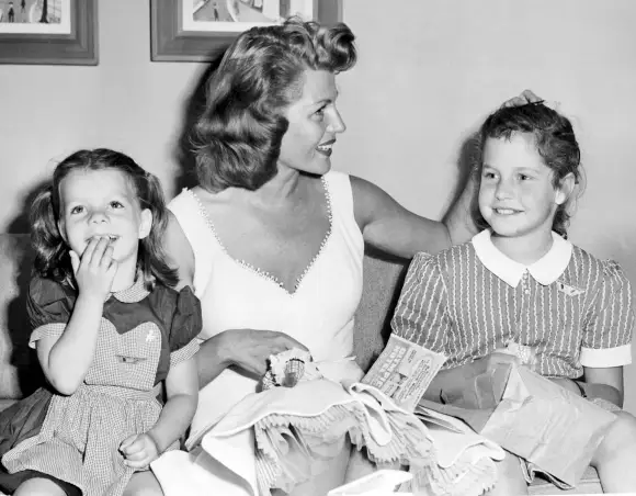 Rita Hayworth and her two children