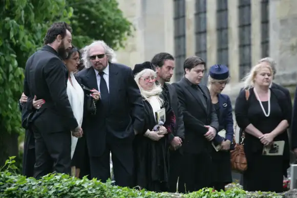 The funeral of Bee Gee Robin Gibb at St Mary The Virgin Church Thame Oxfordshire England The funeral of Bee Gee Robin Gi