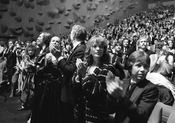 Romy Schneider with her son David on January 31, 1981