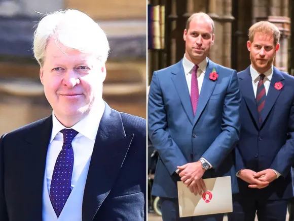 Charles Spencer, Prince William and Prince Harry