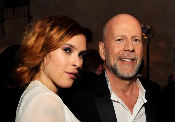 Rumer Willis and her father Bruce pose together for a photo in March 2013.