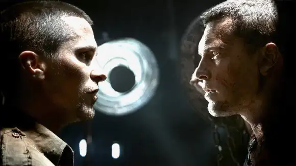Christian Bale and Sam Worthington in 'Terminator: Salvation'
