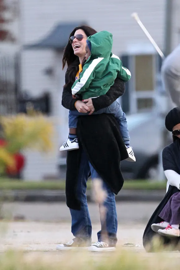Sandra Bullock and her son Louis