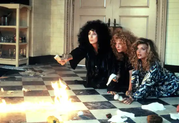 Cher, Susan Sarandon & Michelle Pfeiffer in 'The Witches of Eastwick'