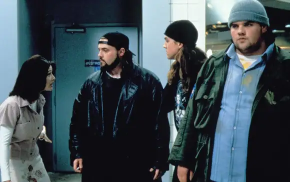 Shannen Doherty, Kevin Smith, Jason Mewes, Ethan Suplee in 'Mallrats'