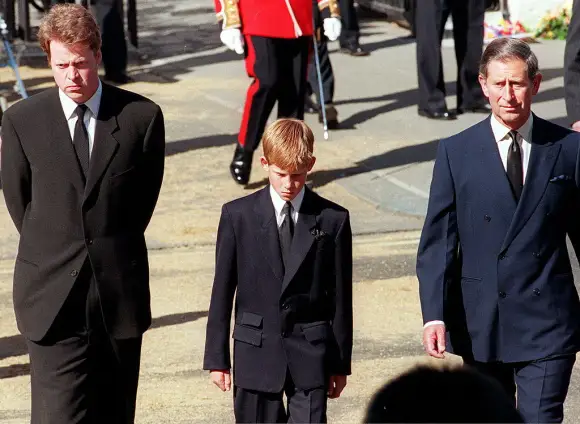 Charles Spencer, Prince Harry and Prince Charles