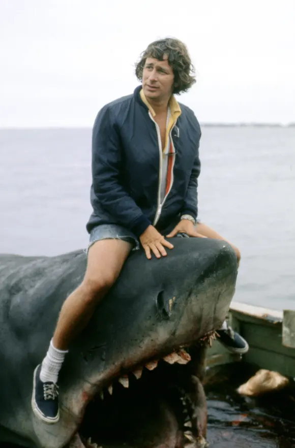 Steven Spielberg filming 'Jaws'