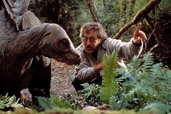 Steven Spielberg filming 'Jurassic Park'