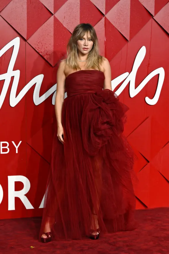 Suki Waterhouse in a transparent look