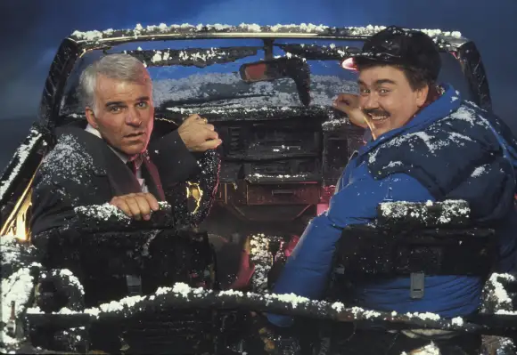 Steve Martin and John Candy in ''Planes, Trains and Automobiles''