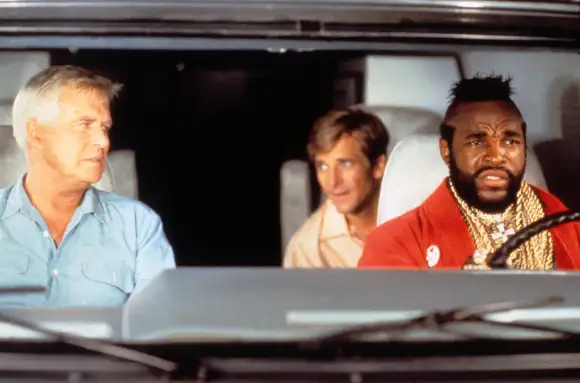 George Peppard, Dirk Benedict and Mr. T in 'The A-Team'