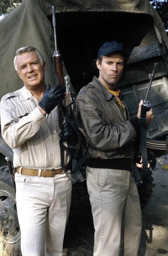 George Peppard and Dwight Schult in 'The A-Team'