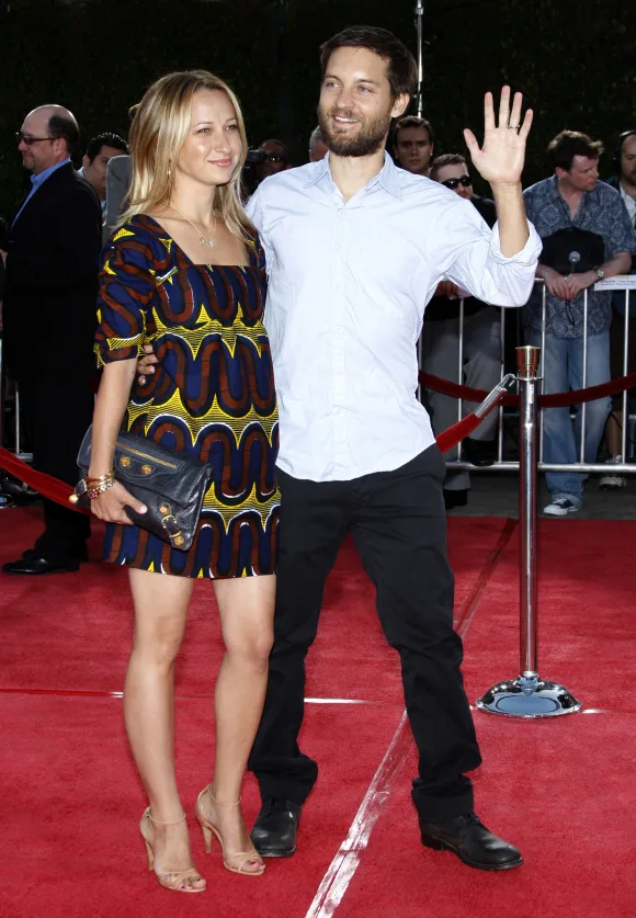 HOLLYWOOD, CALIFORNIA, USA - AUGUST 11, 2008: Tobey Maguire and wife Jennifer Meyer at the Los Angel