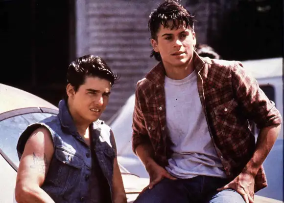 Tom Cruise and Rob Lowe in the 1982 film "The Outsiders"