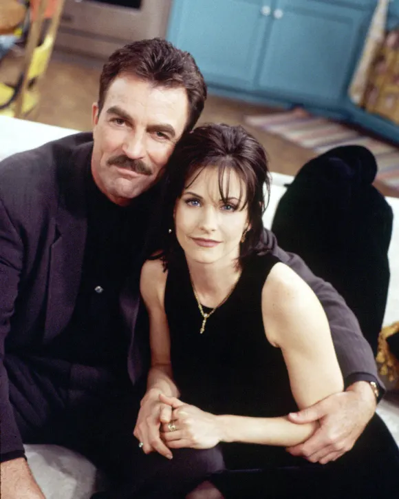 Tom Selleck and Courteney Cox in 'Friends'