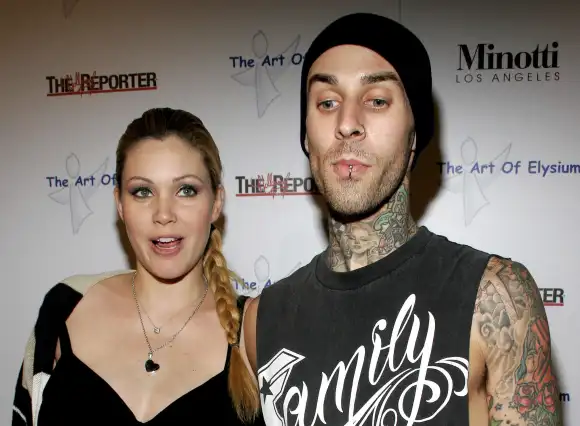 Art of Elysium Travis Barker of Blink 182 and wife Shanna Moakler attend the Art of Elysium Presents Russel Young Fame,