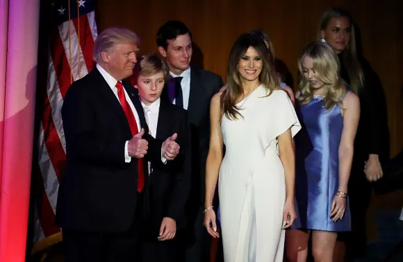 Donald Trump with his family